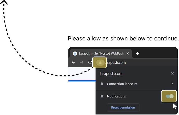 Enable notifications desktop
